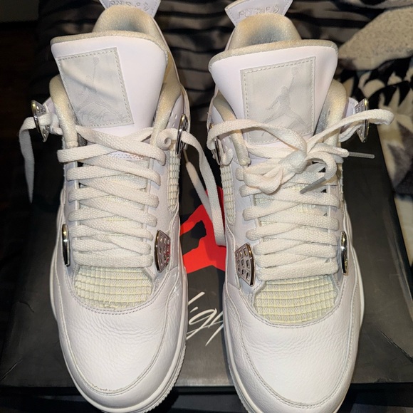 Jordan White and Silver Sneakers Retro Design - Picture 1 of 7
